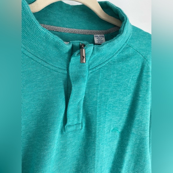 Tommy Bahama Quarter Zip Pull Over Sweater - Picture 3 of 5